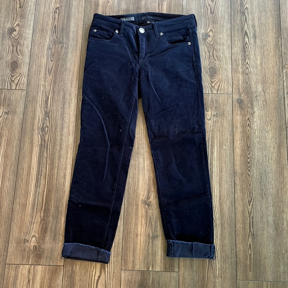 Navy Blue cords size 2, cut off bottom to be ankle length